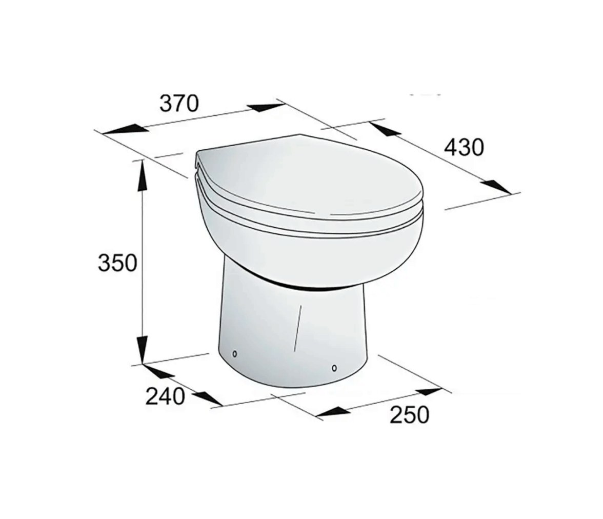 Vetus Inodoro WCP, 12 V, con interruptor