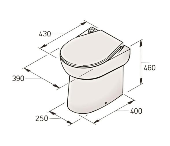 Vetus Inodoro WCS, 24 V, con Panel Electrónico