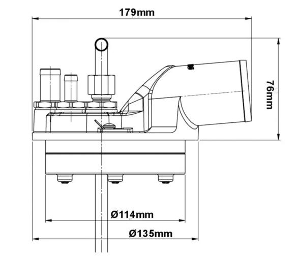 Vetus Kit de montaje para carburante 38mm