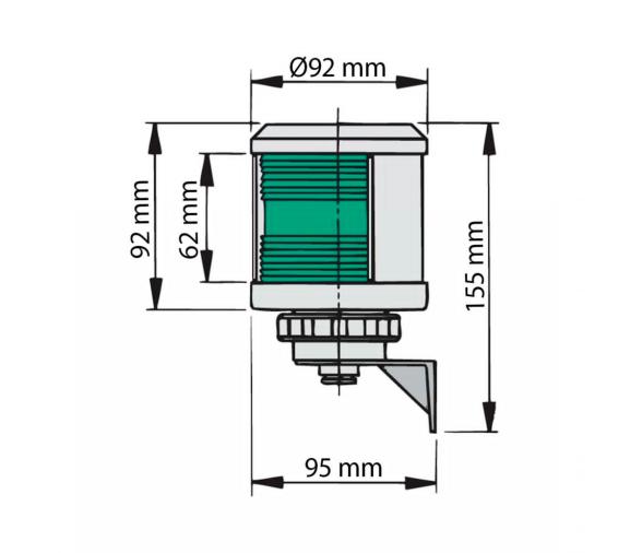 Vetus Luz Tricolor (base), Carcasa Negro
