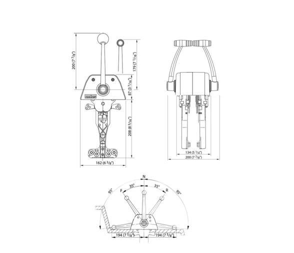 Vetus Mando a Distancia para 2 motores