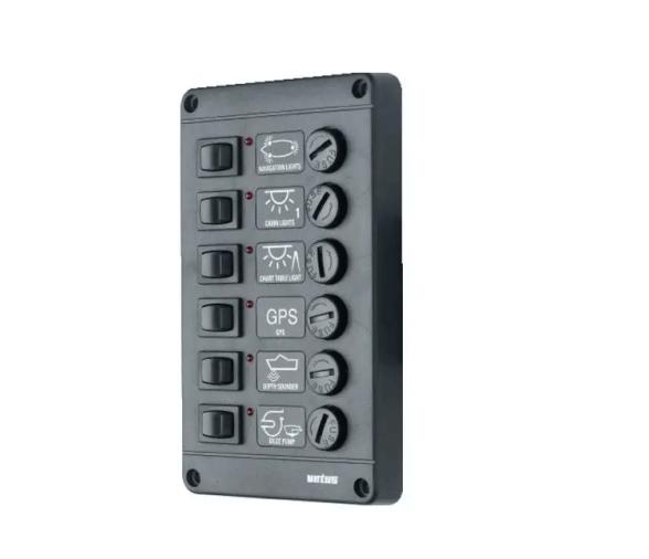 Vetus Panel con Interruptores Tipo P6, 6 fusibles