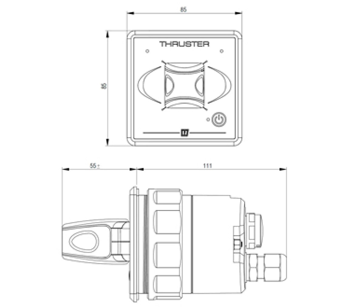 Vetus Panel de Control de Joystick para BOW PRO