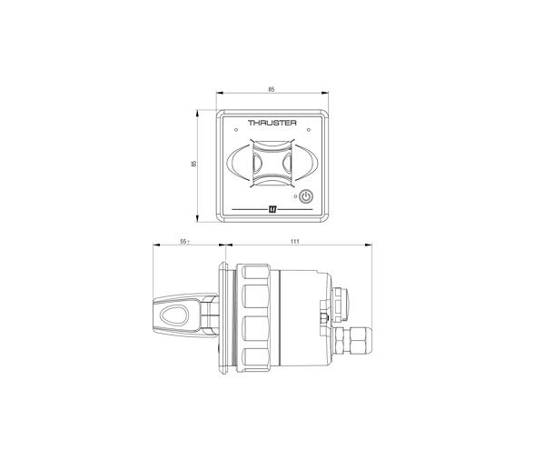 Vetus Panel de Control de Joystick para BOW PRO