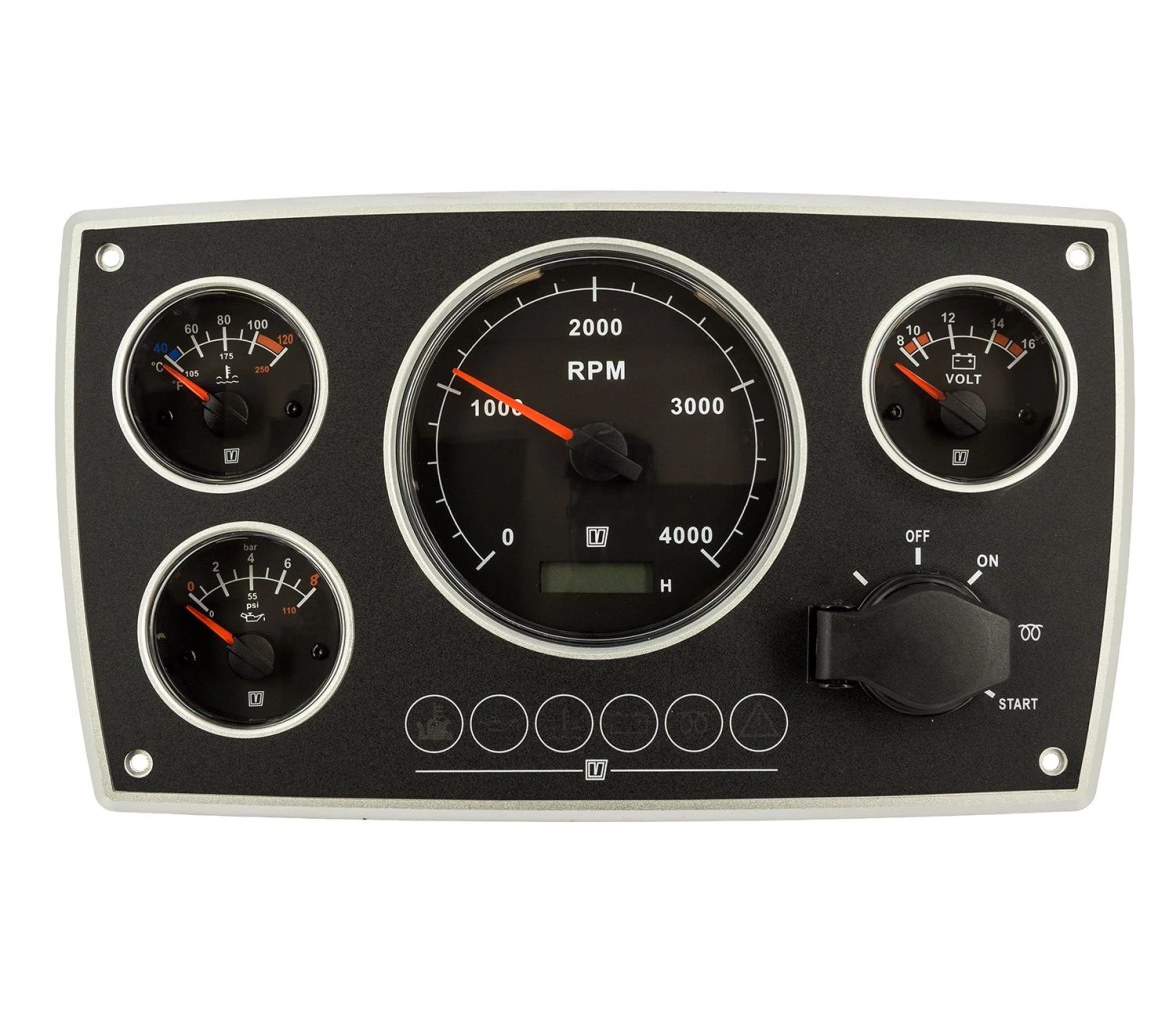 Vetus Panel de motor de aluminio, segunda generación, 12 V  MPA34KBS2