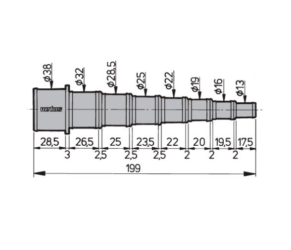 Vetus, Pieza Reductora 13-38 mm