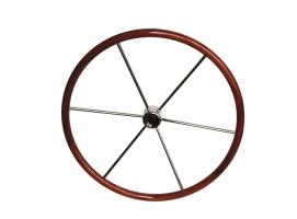 Vetus Rueda de Timón con Aro de Caoba