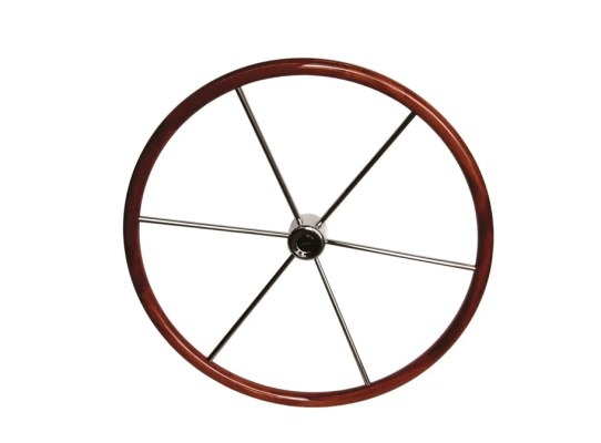 Vetus Rueda de Timón con Aro de Caoba