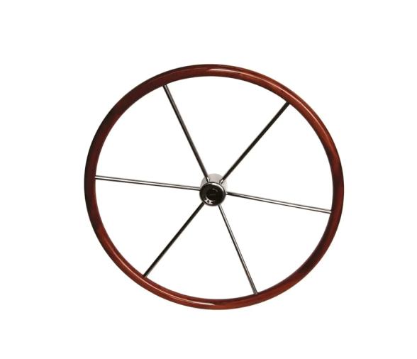 Vetus Rueda de Timón con Aro de Caoba