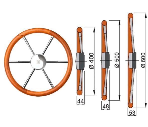 Vetus Rueda de timón tipo T PRO