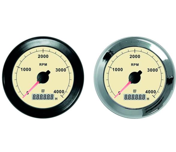 Vetus Tacometro Beige con cuenta-revoluciones