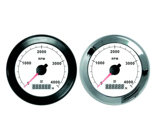 Vetus Tacometro Blanco con cuenta-revoluciones