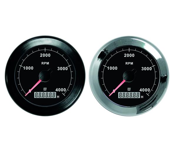 Vetus Tacometro Negro con cuenta-revoluciones