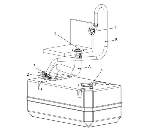 Vetus Tanque de Plástico, Agua Potable 40, 60 y 80 L