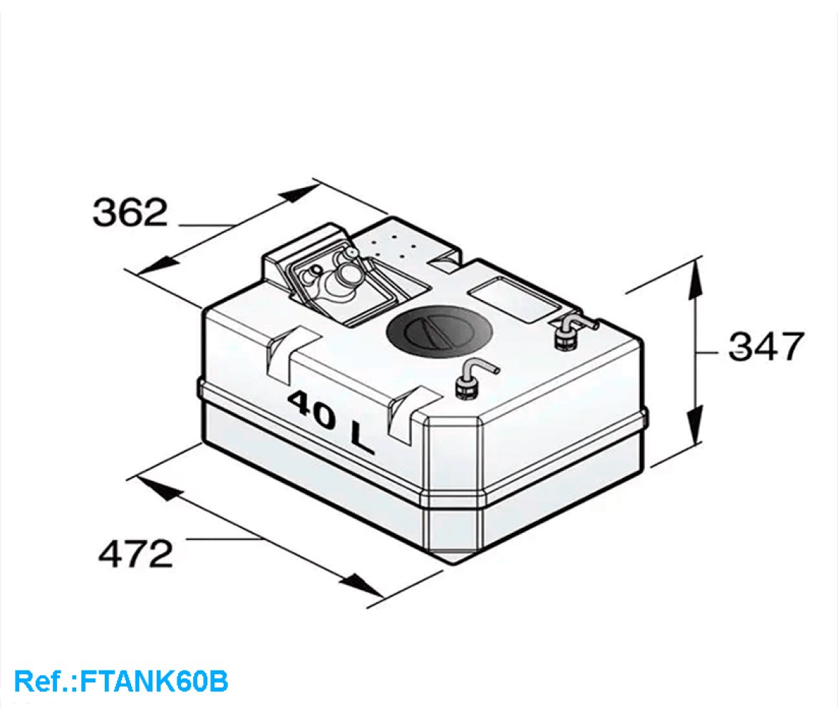 Vetus Tanque Gasoil para Tubo 10 mm
