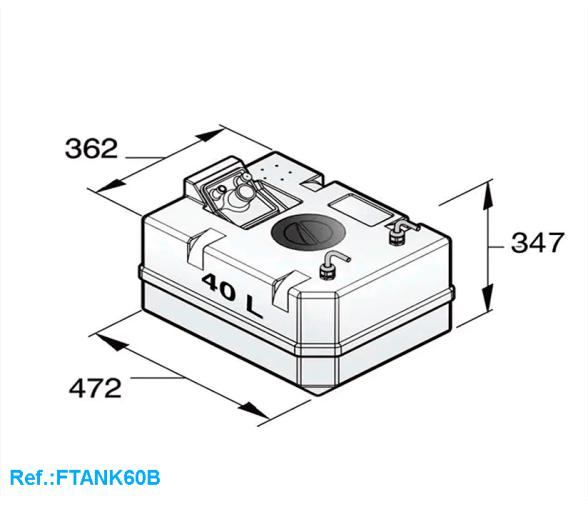 Vetus Tanque Gasoil para Tubo 10 mm