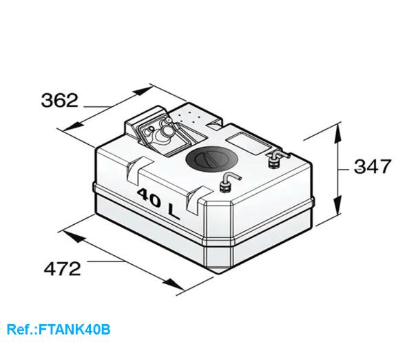 Vetus Tanque Gasoil para Tubo 10 mm