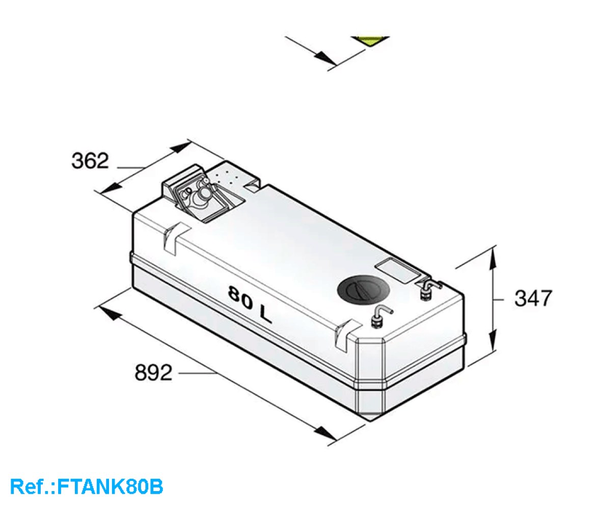 Vetus Tanque Gasoil para Tubo 10 mm