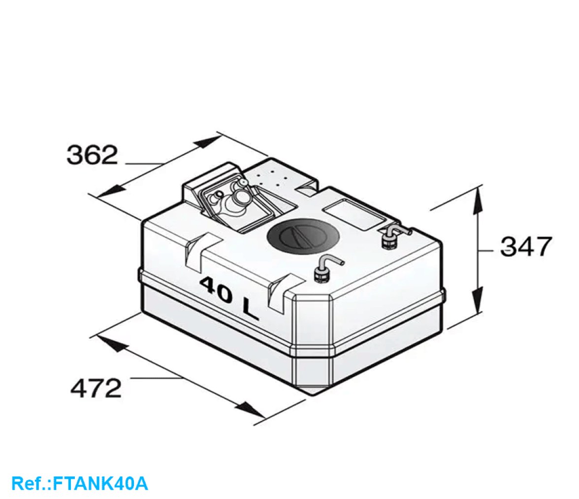 Vetus Tanque Gasoil para Tubo 8 mm