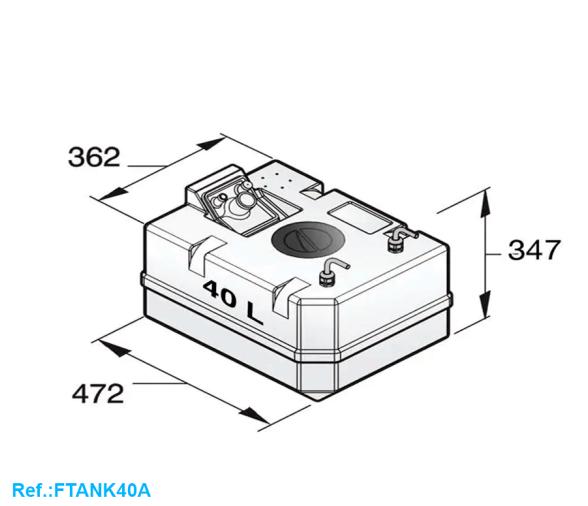 Vetus Tanque Gasoil para Tubo 8 mm
