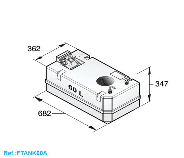 Vetus Tanque Gasoil para Tubo 8 mm