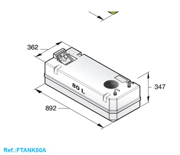 Vetus Tanque Gasoil para Tubo 8 mm