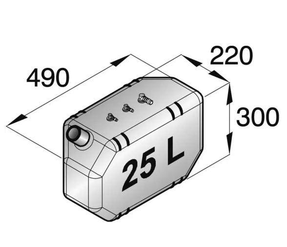 Vetus Tanque Gasoil 25 L