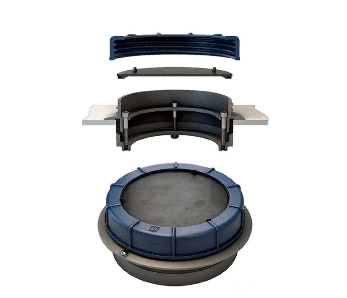 Vetus Tapa de registro 120 mm con junta Viton