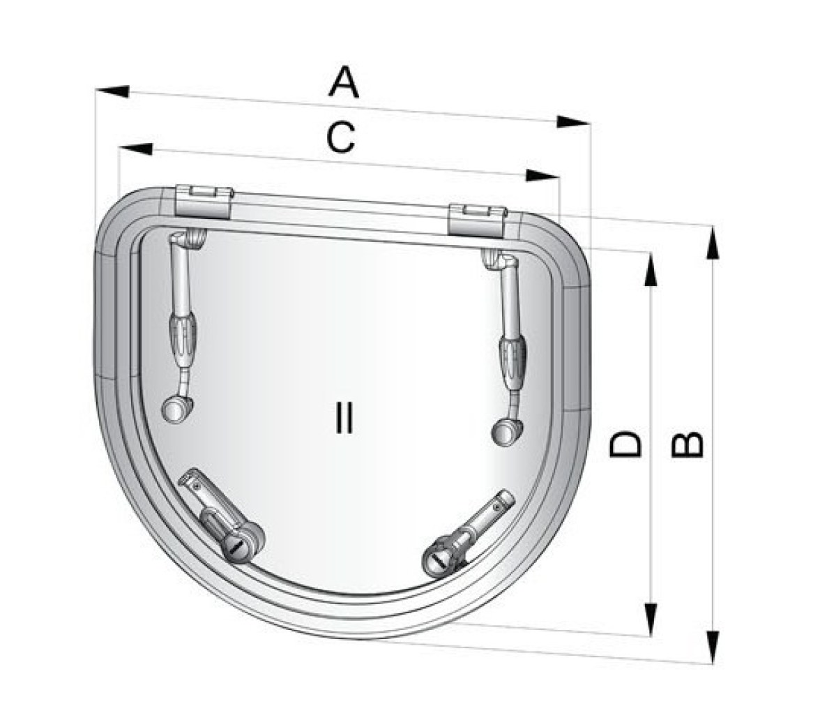 Vetus Escotilla de Ventilacion Tipo ALTUS Forma D