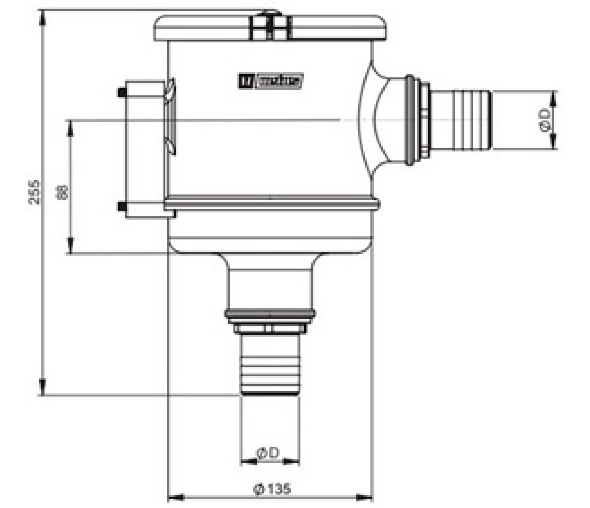 Vetus Filtro Agua de Refrigeración Tipo CWS