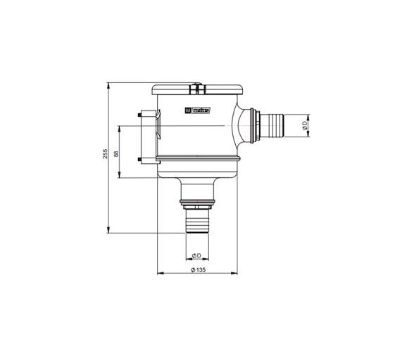 Vetus Filtro Agua de Refrigeración Tipo CWS
