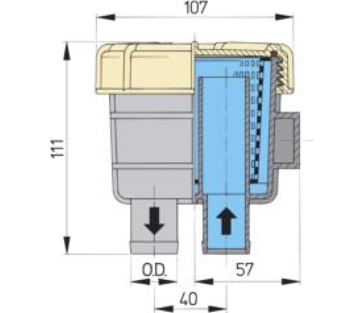 Vetus Filtro Agua de Refrigeracion Tipo FTR140