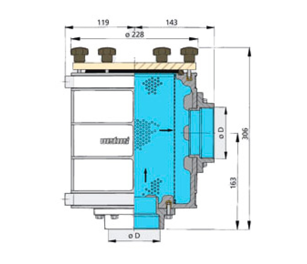Vetus Filtro Agua de Refrigeracion Tipo FTR1900