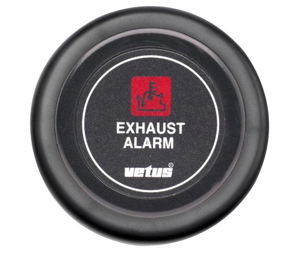 Vetus Instrumento del Salpicadero para Alarma de Temperatura Negro