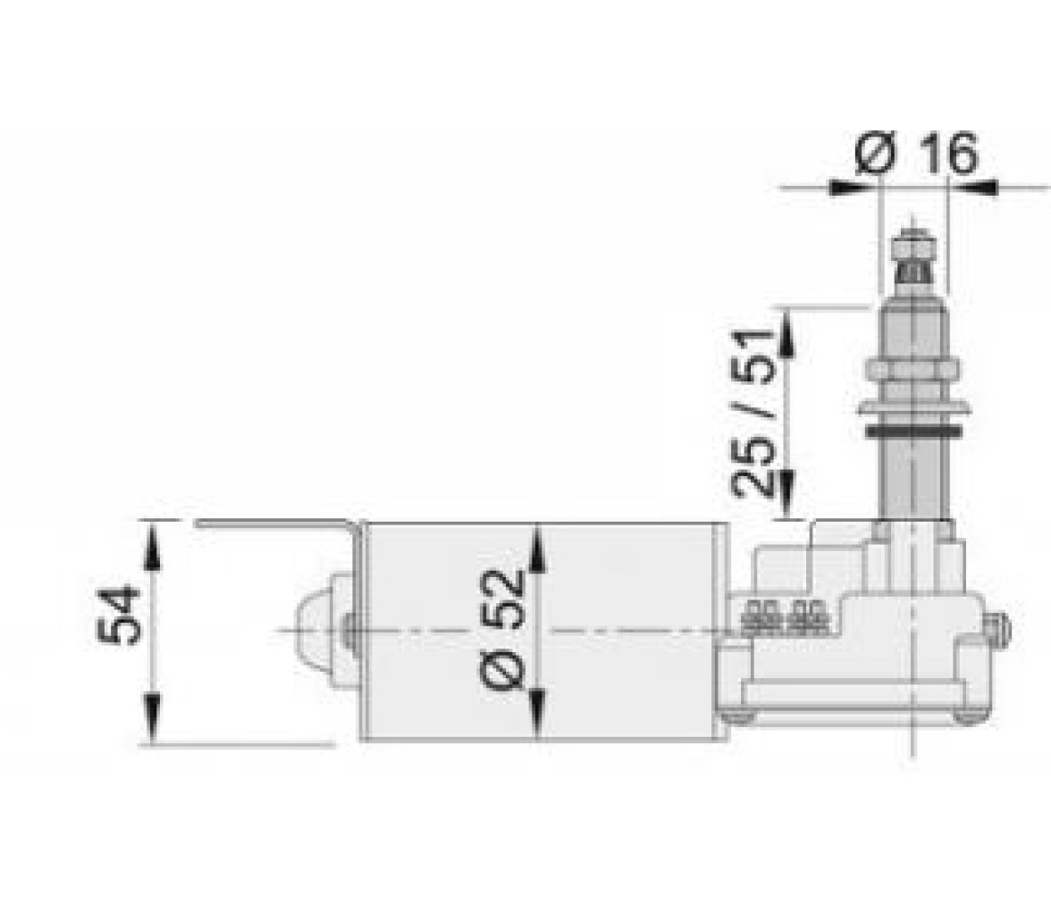 Vetus Motor Limpiaparabrisas eje 25mm Final Conico