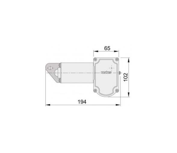 Vetus Motor Limpiaparabrisas eje 50mm Final Paralelo