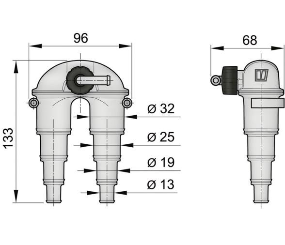 Vetus Purgador Anti Sifon Con Tubo