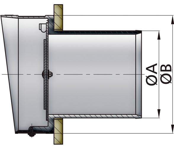 Vetus Salidas Casco Escape Tipo TC