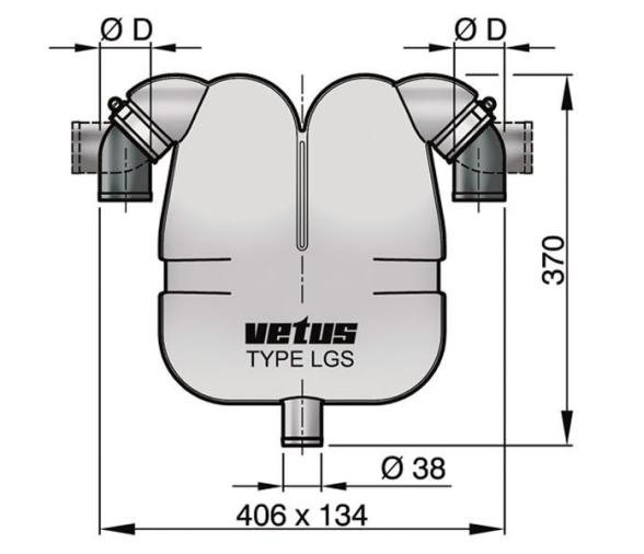 Vetus Separador Agua Gas Tipo LGS 7 litros