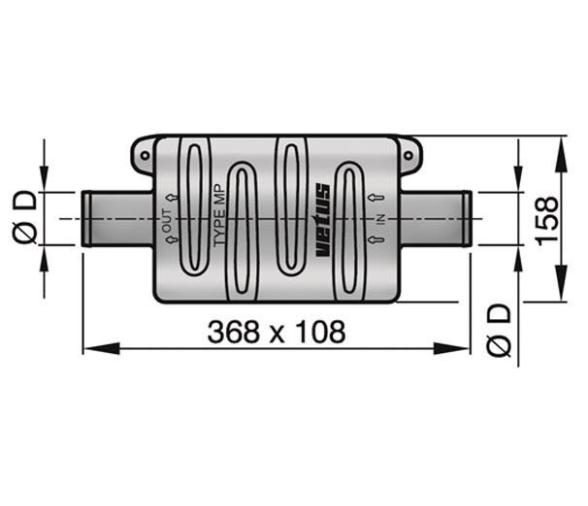Vetus Silenciador Tipo DEMPMP