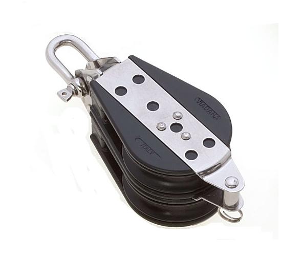 Viadana Polea Doble Universal con Arraigo de Rodamientos