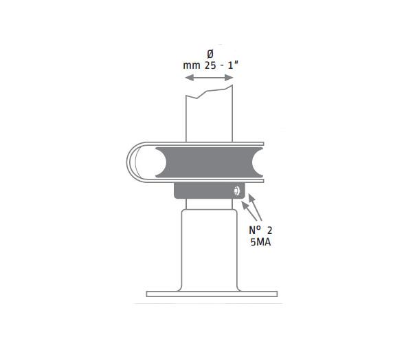 Viadana Polea Simple de Rodamientos para Candelero