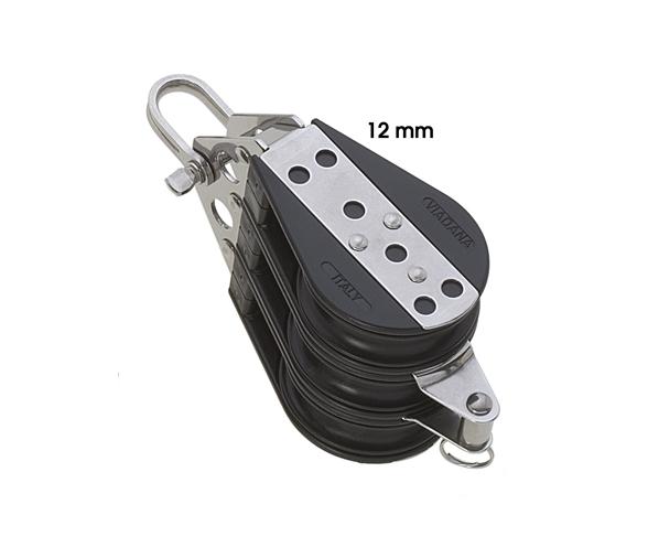 Viadana Polea Triple con Arraigo de Rodamientos