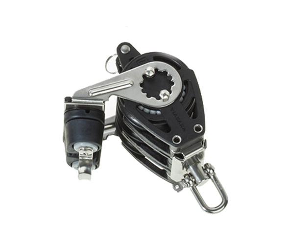 Viadana Polea Triple con Grillete Mordaza y Arraigo de Rodamientos 12 mm