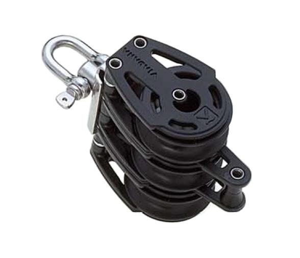 Viadana Polea Triple Universal Composite de Rodamientos con Arraigo 10mm