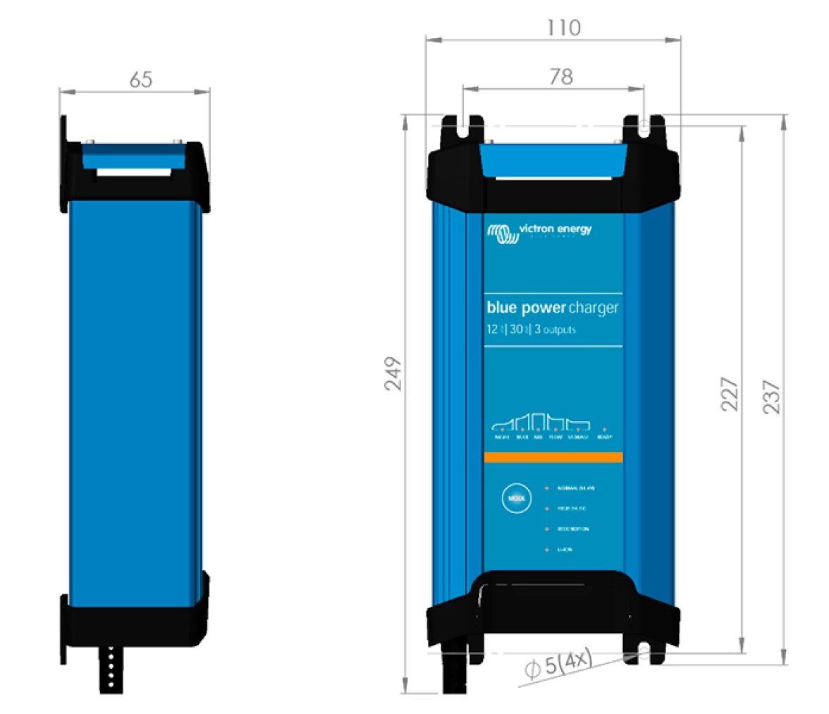 Victron Energy Cargador Bluesmart  Bluetooth IP22 3 Salidas 12V