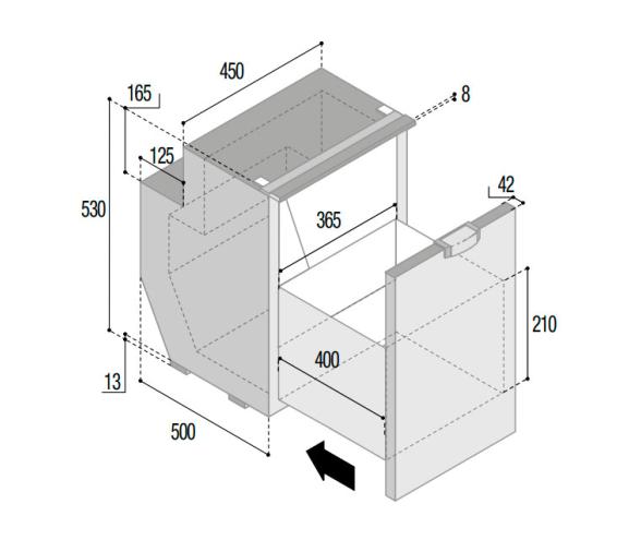 Vitrifigo Frigorífico-Congelador C62DWi CHR Gris