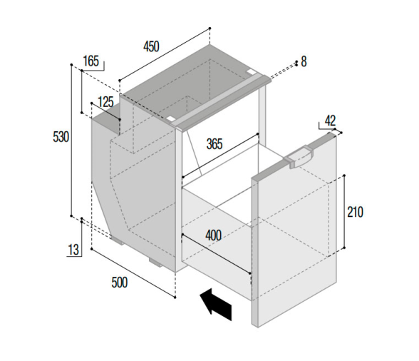 Vitrifigo Frigorífico-Congelador C62DWi CHR Gris