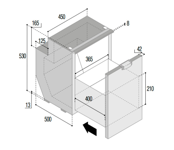 Vitrifigo Frigorífico-Congelador C62DWi CHR HP Negro