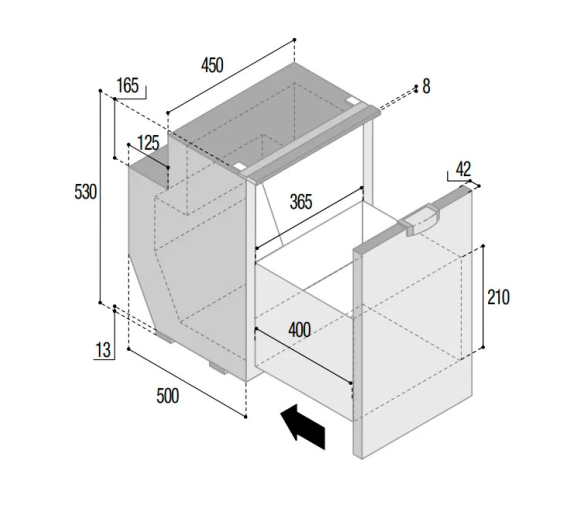 Vitrifigo Frigorífico Congelador C62DWi CHR NE